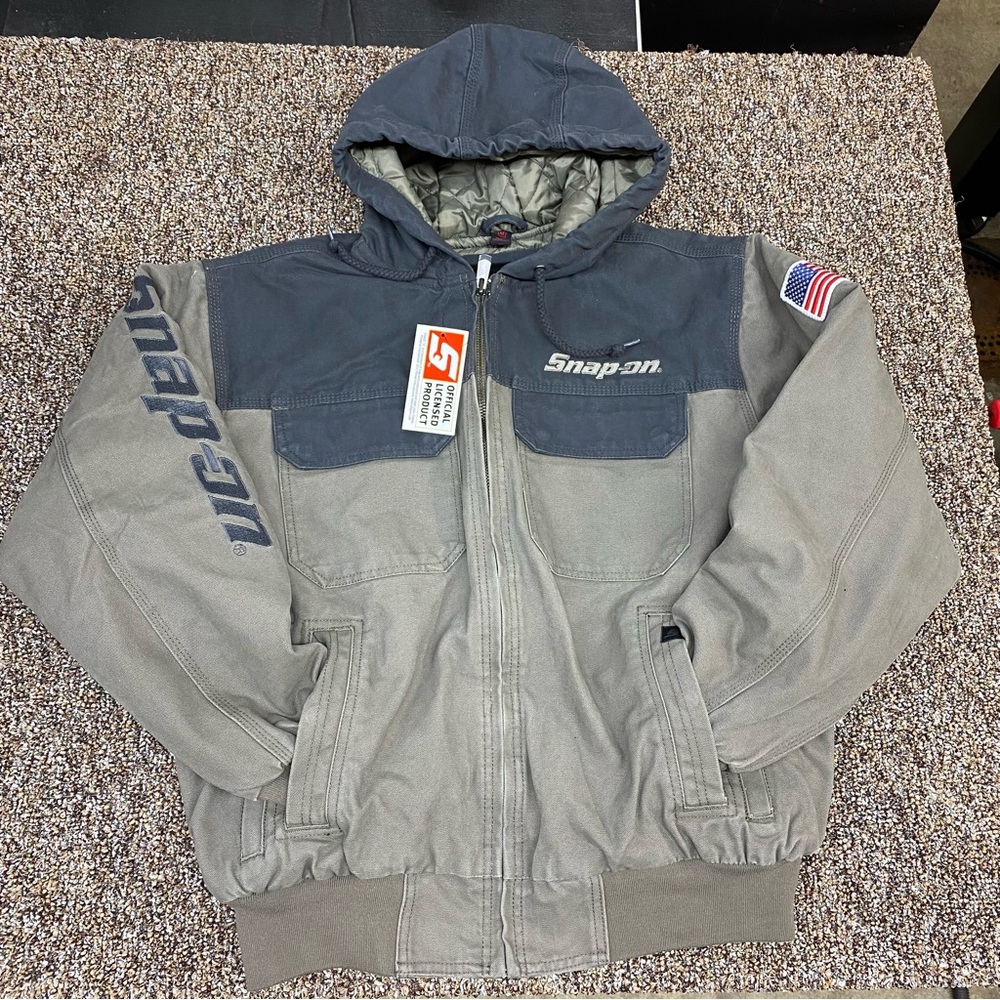 Snap-On Workwear Two-Tone Tan & Grey Jacket NWT Men’s Medium & Large available - Picture 14 of 14